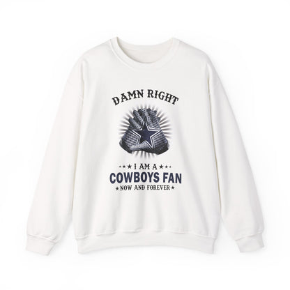 Customizable Cowboys Fan Crewneck Sweatshirt | Dallas Star Football Sweatshirt