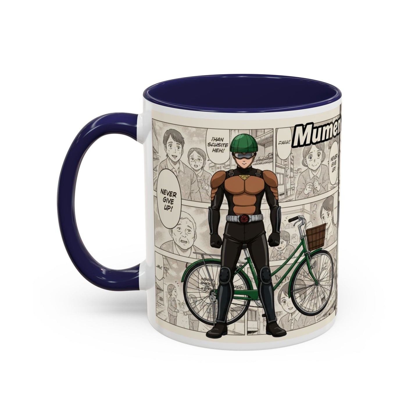 Mumen Rider Comic Panel Coffee Mug  Anime Hero Bike Design (11/15oz)