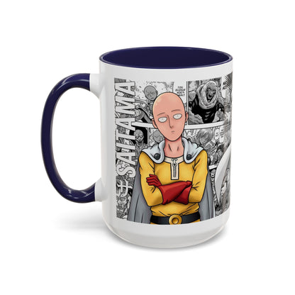 Anime Fist Coffee Mug  Dynamic Manga Collage Accent Mug (11/15 oz)