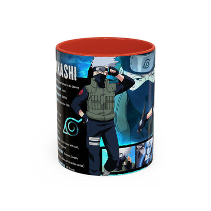 Naruto Kakashi Accent Coffee Mug  Anime Character Collage 11/15oz