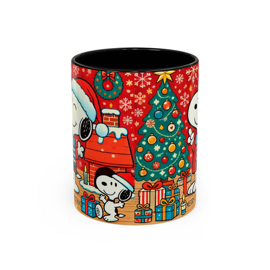 Yellow Santa Holiday Mug | Christmas Accent Coffee Mug (11,15oz)