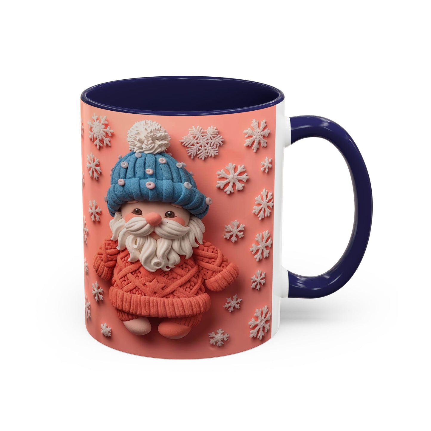 Knit Gnome with Snowflakes Mug | Accent Coffee Mug 11oz 15oz
