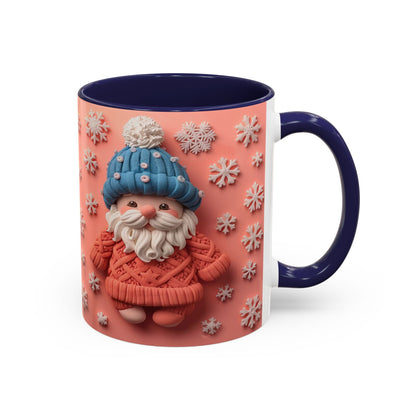 Knit Gnome with Snowflakes Mug | Accent Coffee Mug 11oz 15oz