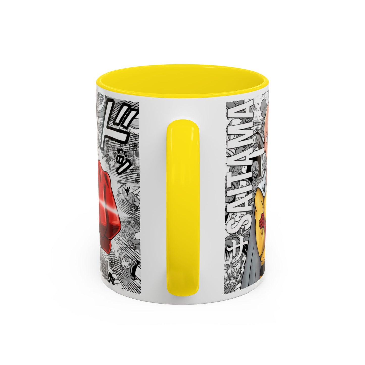 Anime Fist Coffee Mug  Dynamic Manga Collage Accent Mug (11/15 oz)