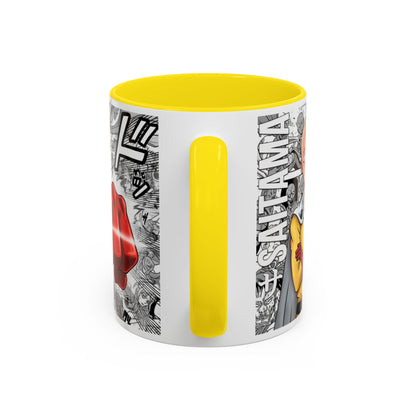 Anime Fist Coffee Mug  Dynamic Manga Collage Accent Mug (11/15 oz)