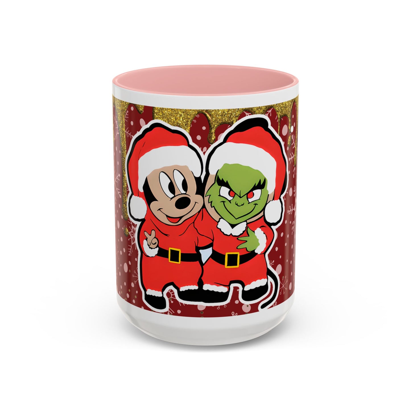 Grinch and Mouse Santa Mug | Accent Coffee Mug 11oz 15oz
