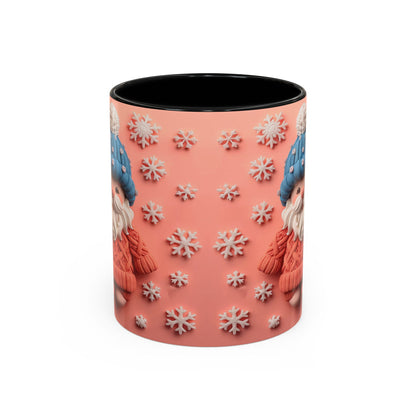 Knit Gnome with Snowflakes Mug | Accent Coffee Mug 11oz 15oz