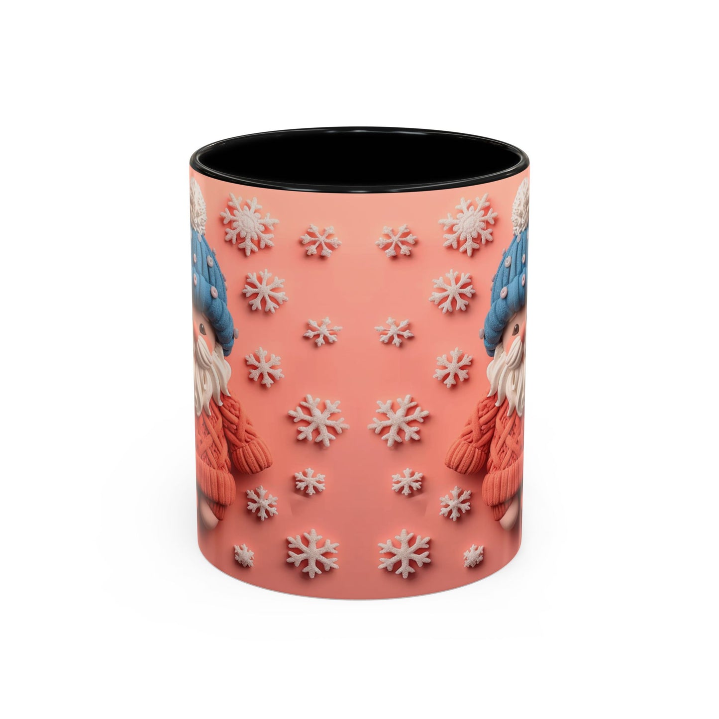 Knit Gnome with Snowflakes Mug | Accent Coffee Mug 11oz 15oz