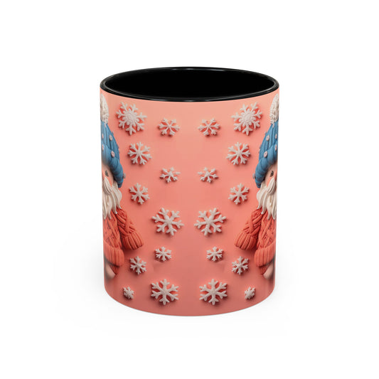 Knit Gnome with Snowflakes Mug | Accent Coffee Mug 11oz 15oz