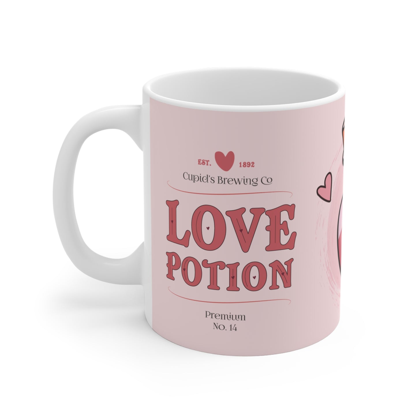 Personalized Love Potion Mug | Heart Bottle Coffee Tea Cup