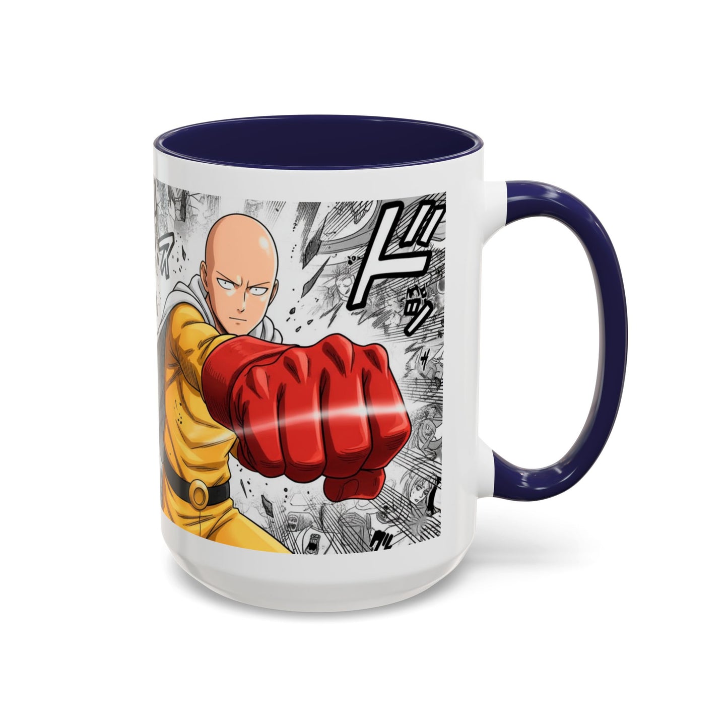 Anime Fist Coffee Mug  Dynamic Manga Collage Accent Mug (11/15 oz)