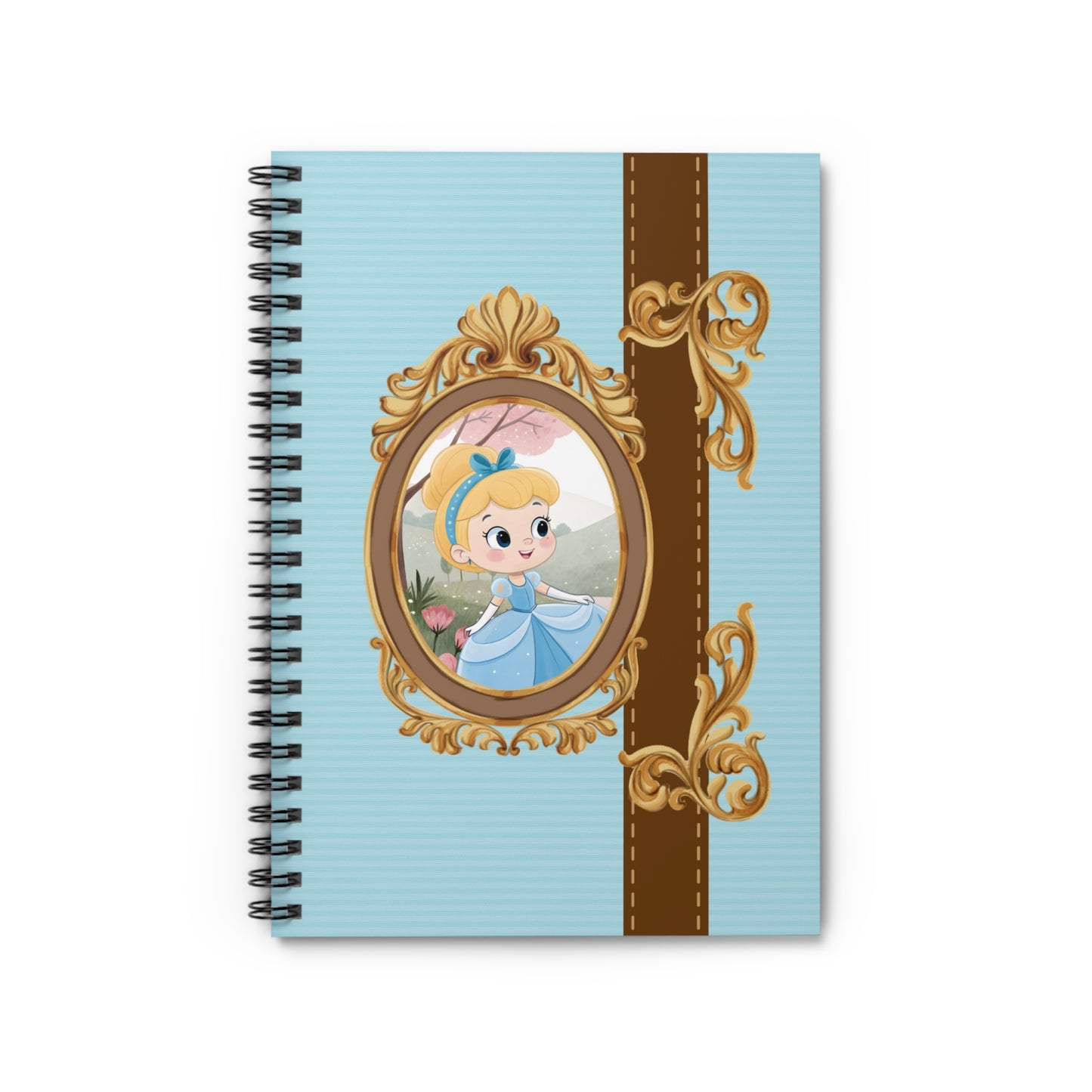 Cute Princess Portrait Spiral Notebook | Ruled Journal