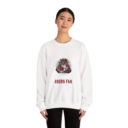 Customizable 49ers Fan Crewneck Sweatshirt | Football Team Logo Pullover
