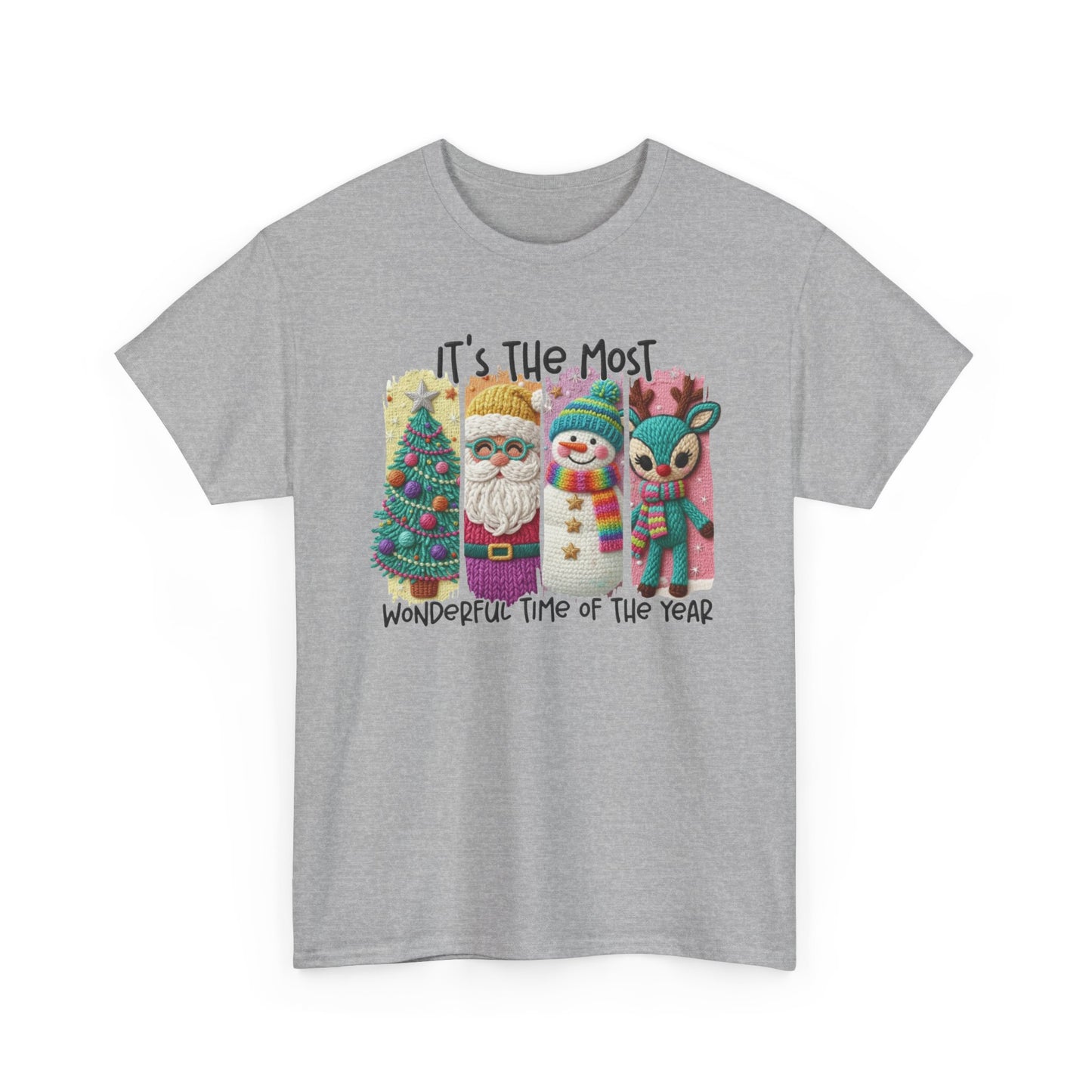 Whimsical Christmas Characters Tee | Santa Snowman Reindeer Holiday Shirt