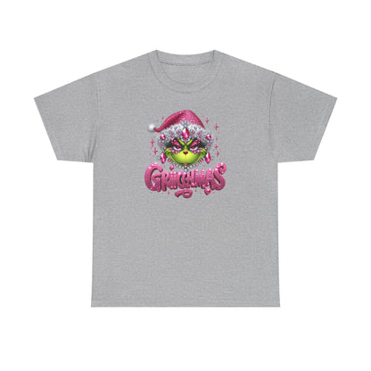 Grinch Face with Santa Hat T-Shirt | Christmas Holiday Graphic Tee