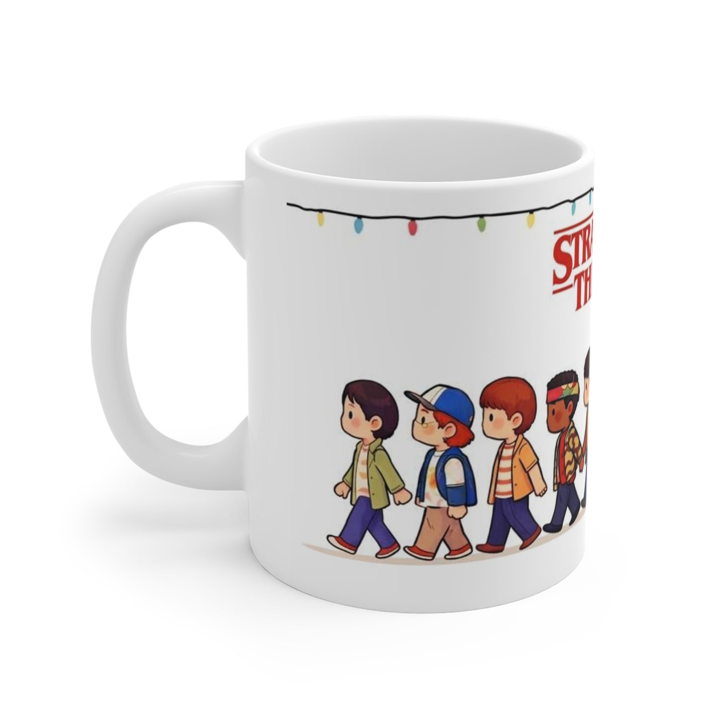 Stranger Things Kids Illustration Mug | 11oz Ceramic Coffee Cup