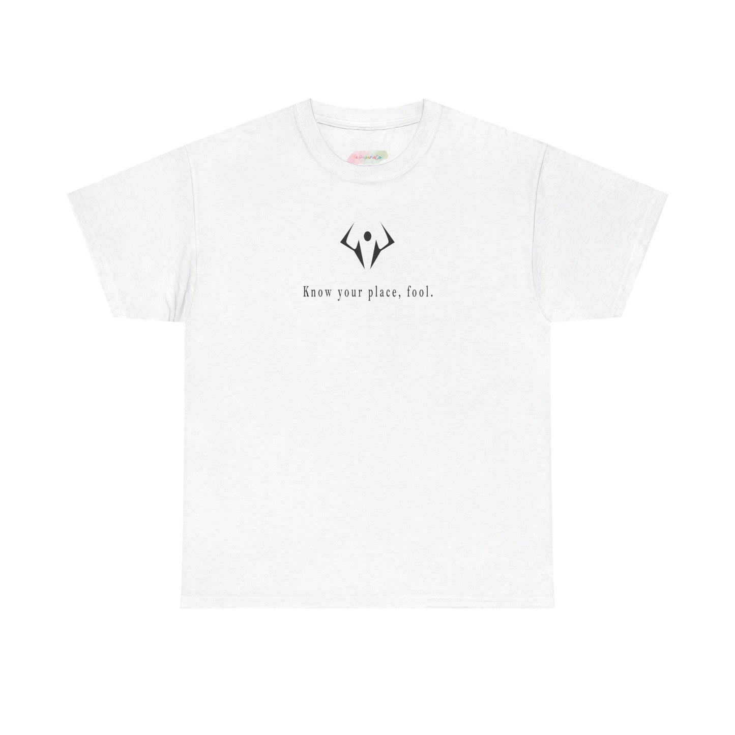 Minimalist Lotus Symbol tee | small centered spiritual graphic