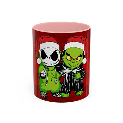 Grinch Jack Skellington Christmas Mug | Accent Coffee Mug