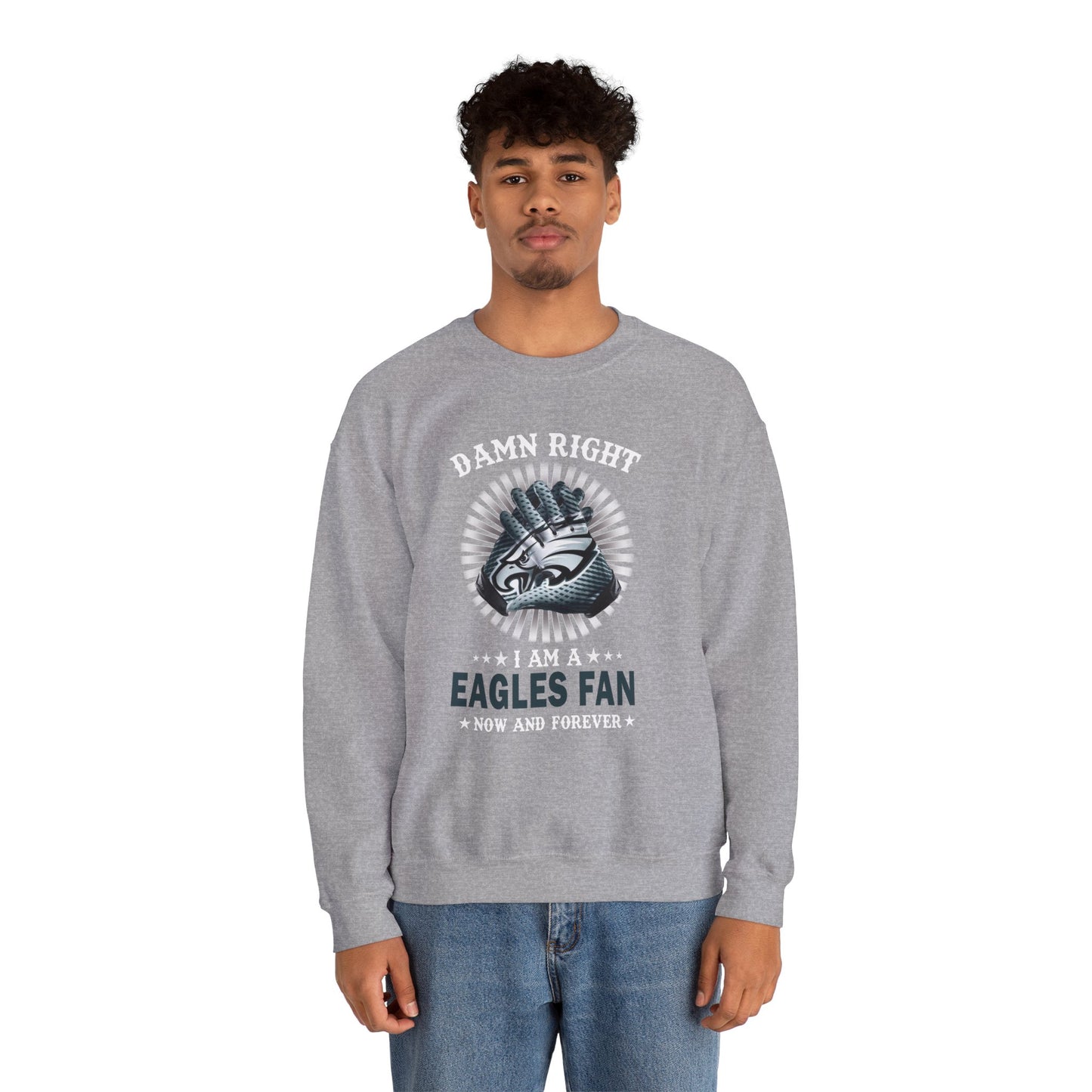 Customized “Damn Right I Am an Eagles Fan Now and Forever” Football Fan Pullover