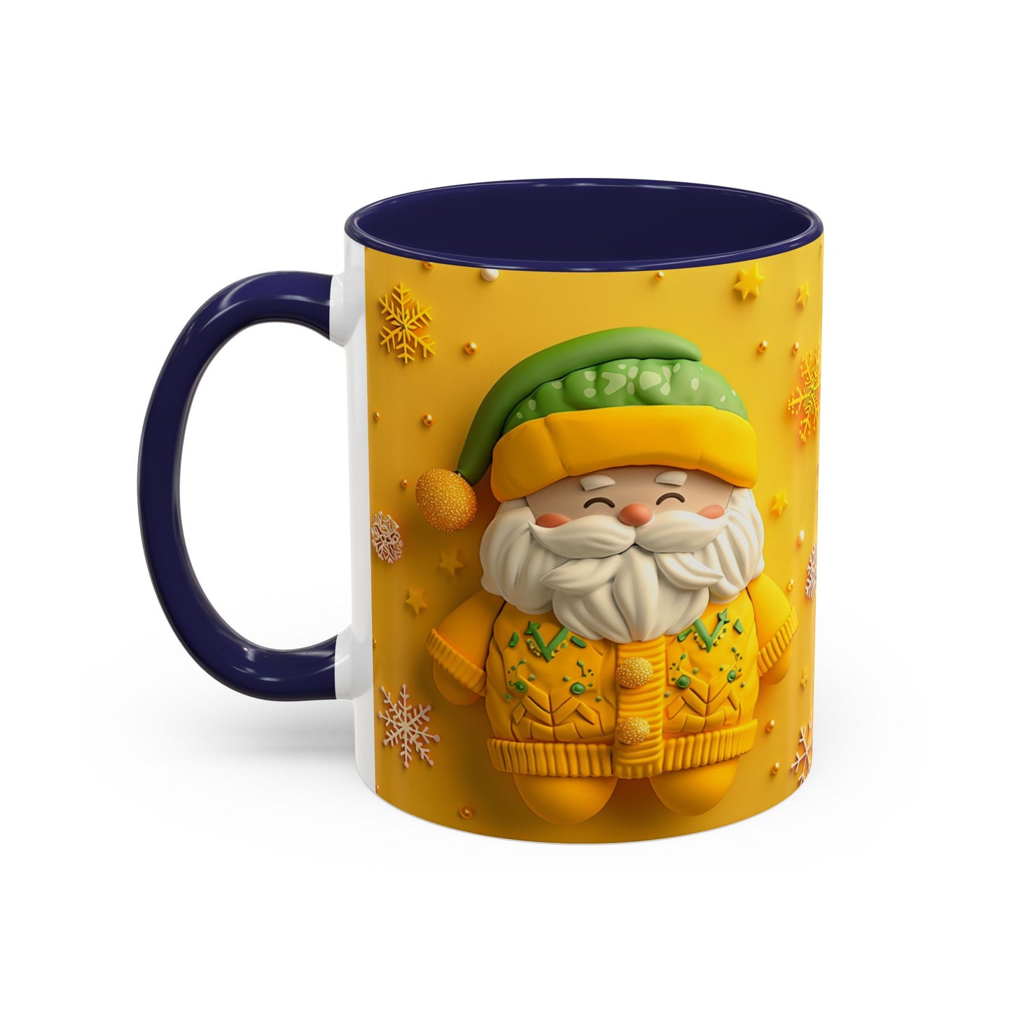 Yellow Sweater Santa Mug | Accent Coffee Mug