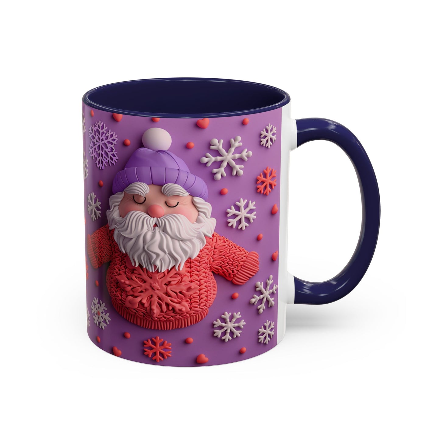 Knit Santa Pattern Mug | Accent Coffee Mug