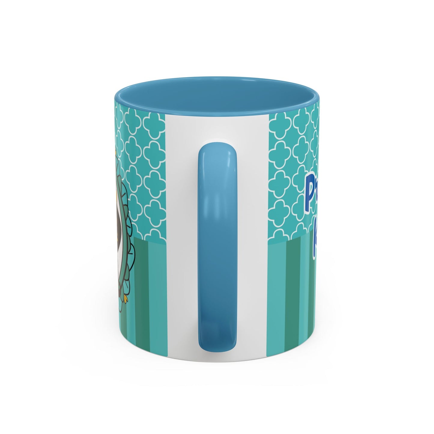 Princess Girl Cartoon Teal Accent Coffee Mug | 11oz 15oz