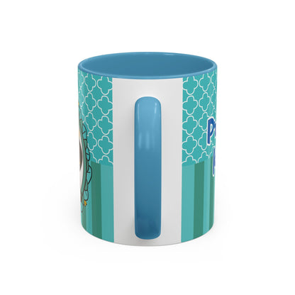 Princess Girl Cartoon Teal Accent Coffee Mug | 11oz 15oz