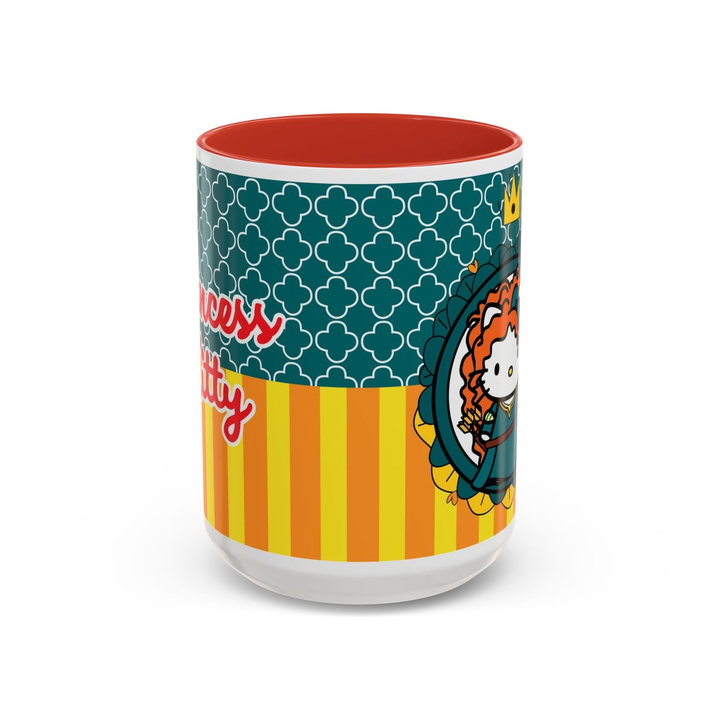 Redheaded Princess Kitty Accent Coffee Mug | Cute Cat Princess Design