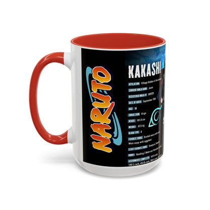 Naruto Kakashi Accent Coffee Mug — Anime Character Collage 11/15oz