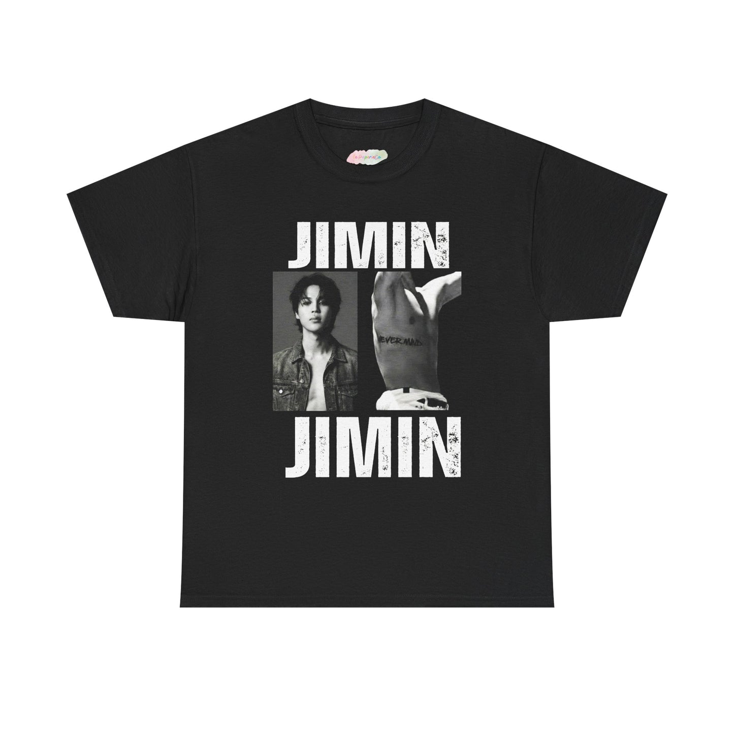 JIMIN Photo Collage Tee | BTS Black Graphic Shirt