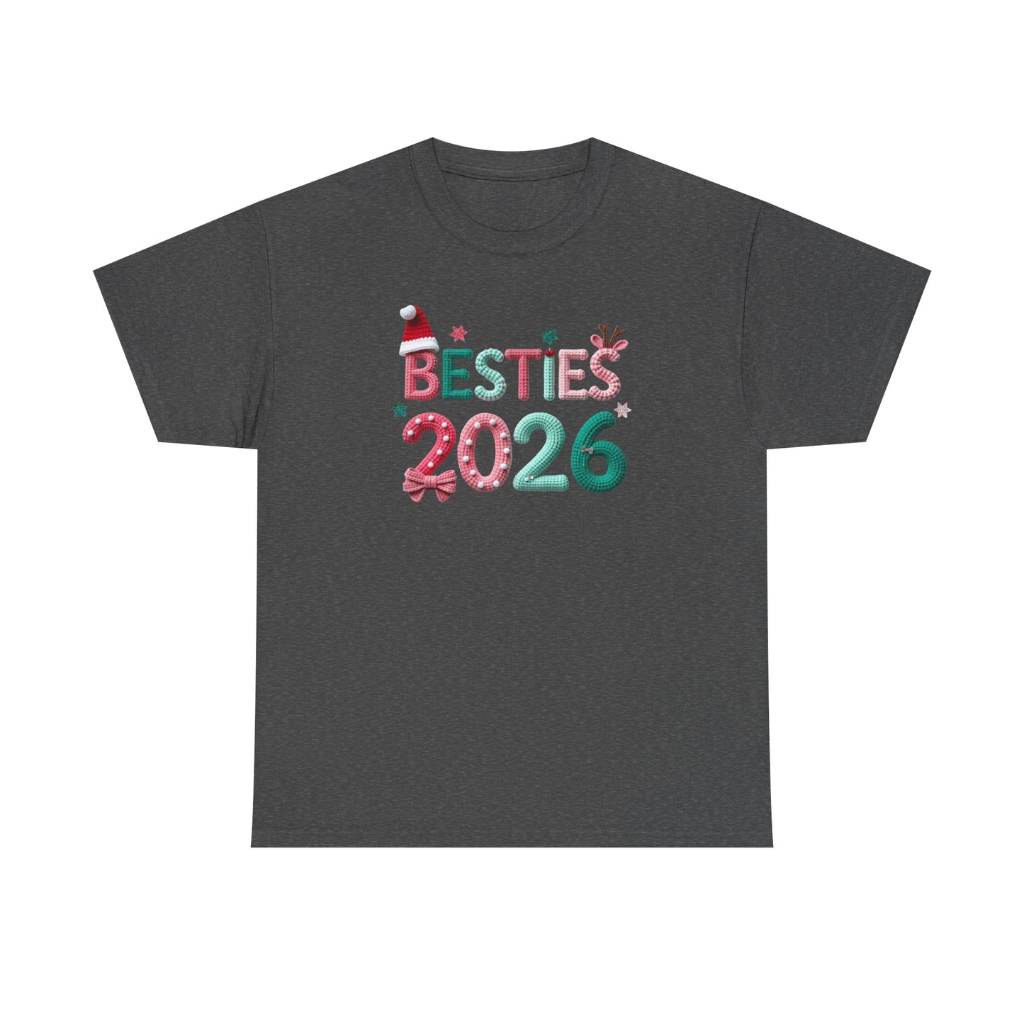 T-Shirt "Besties 2026" Holiday Friends Matching Tee