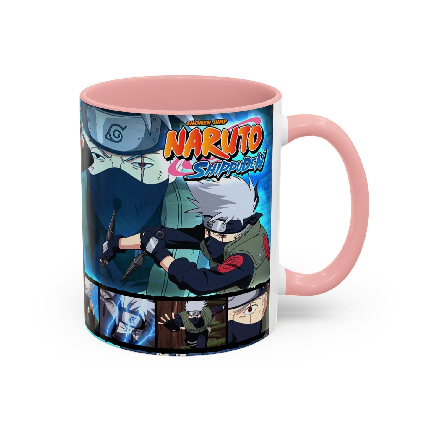 Naruto Kakashi Accent Coffee Mug  Anime Character Collage 11/15oz