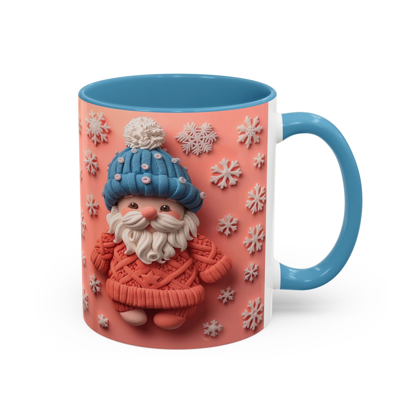 Knit Gnome with Snowflakes Mug | Accent Coffee Mug 11oz 15oz