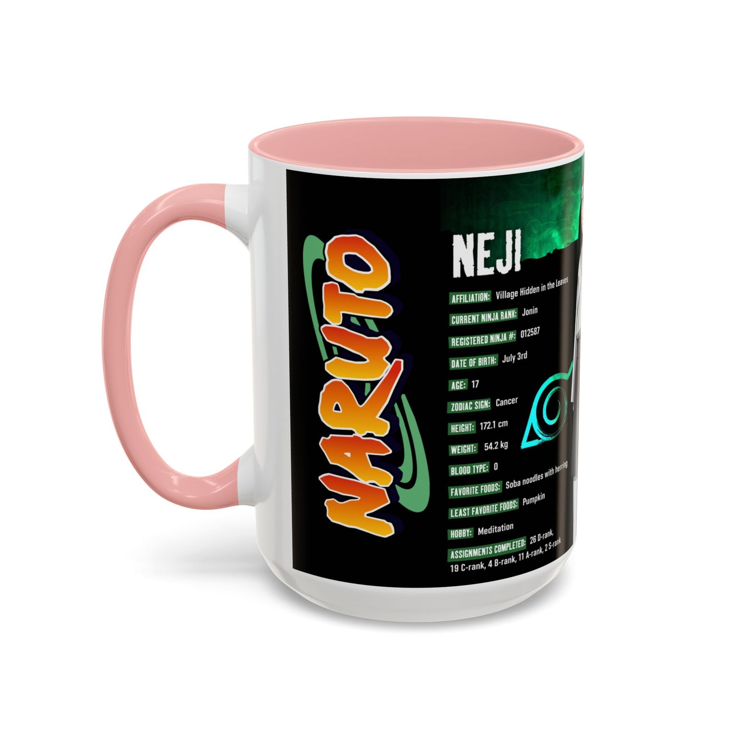 Naruto Shippuden Neji Accent Coffee Mug | Coffee Mug (11/15oz)