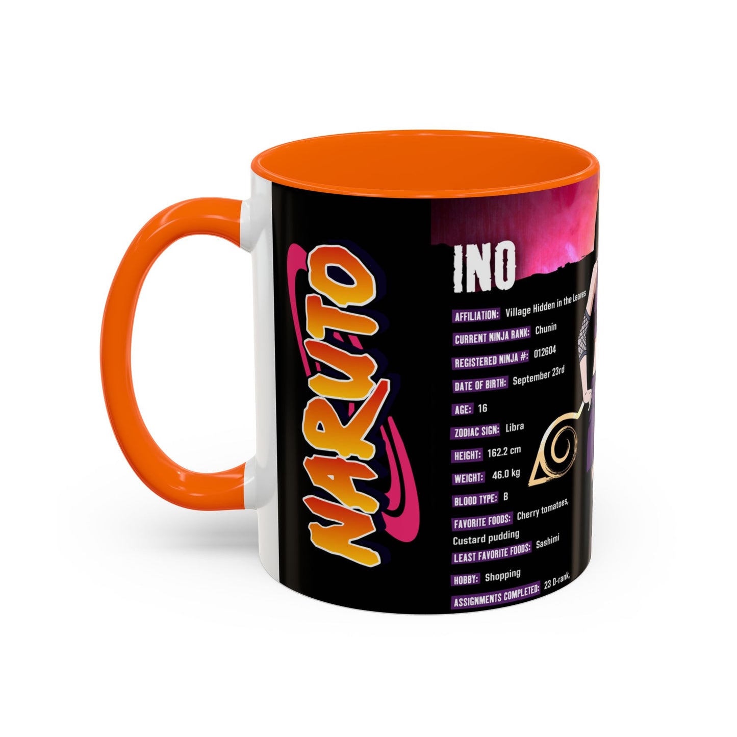 Naruto Shippuden Ino Anime Accent Coffee Mug — 11/15oz