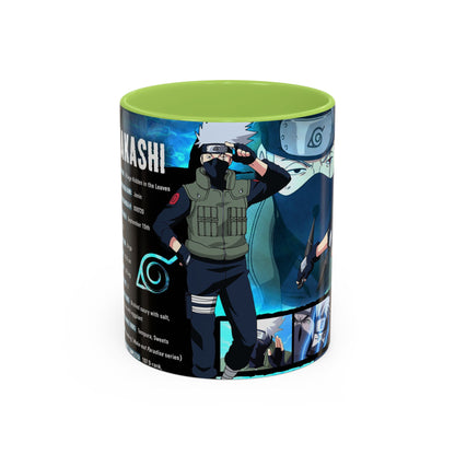 Naruto Kakashi Accent Coffee Mug  Anime Character Collage 11/15oz