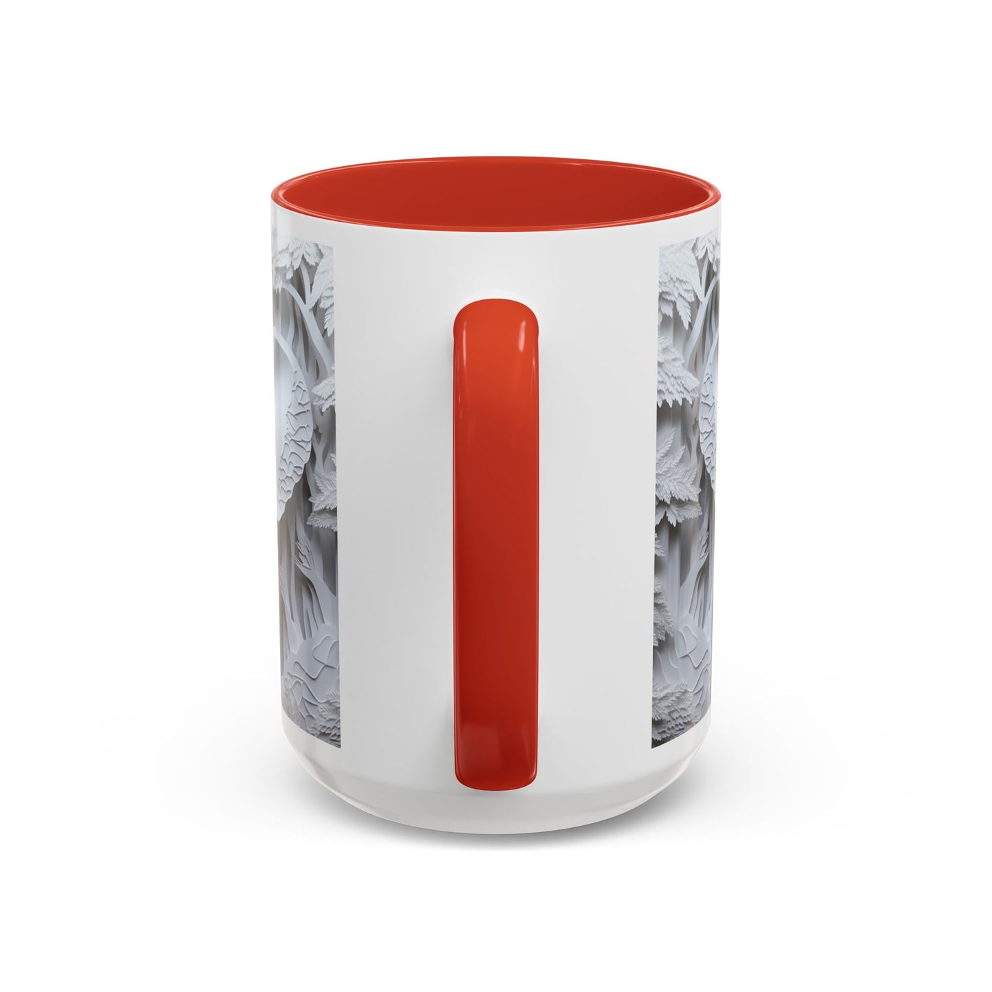 Elephant Relief Accent Coffee Mug  Grey Carved Jungle Design (11/15oz)