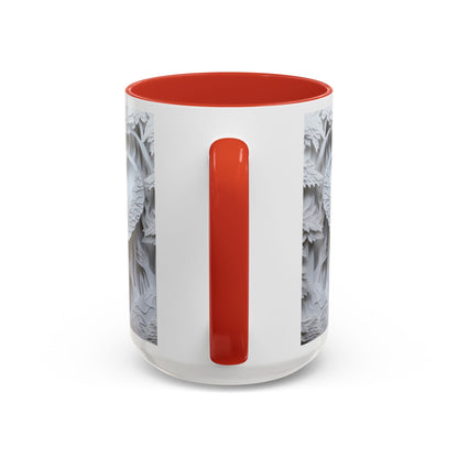 Elephant Relief Accent Coffee Mug  Grey Carved Jungle Design (11/15oz)