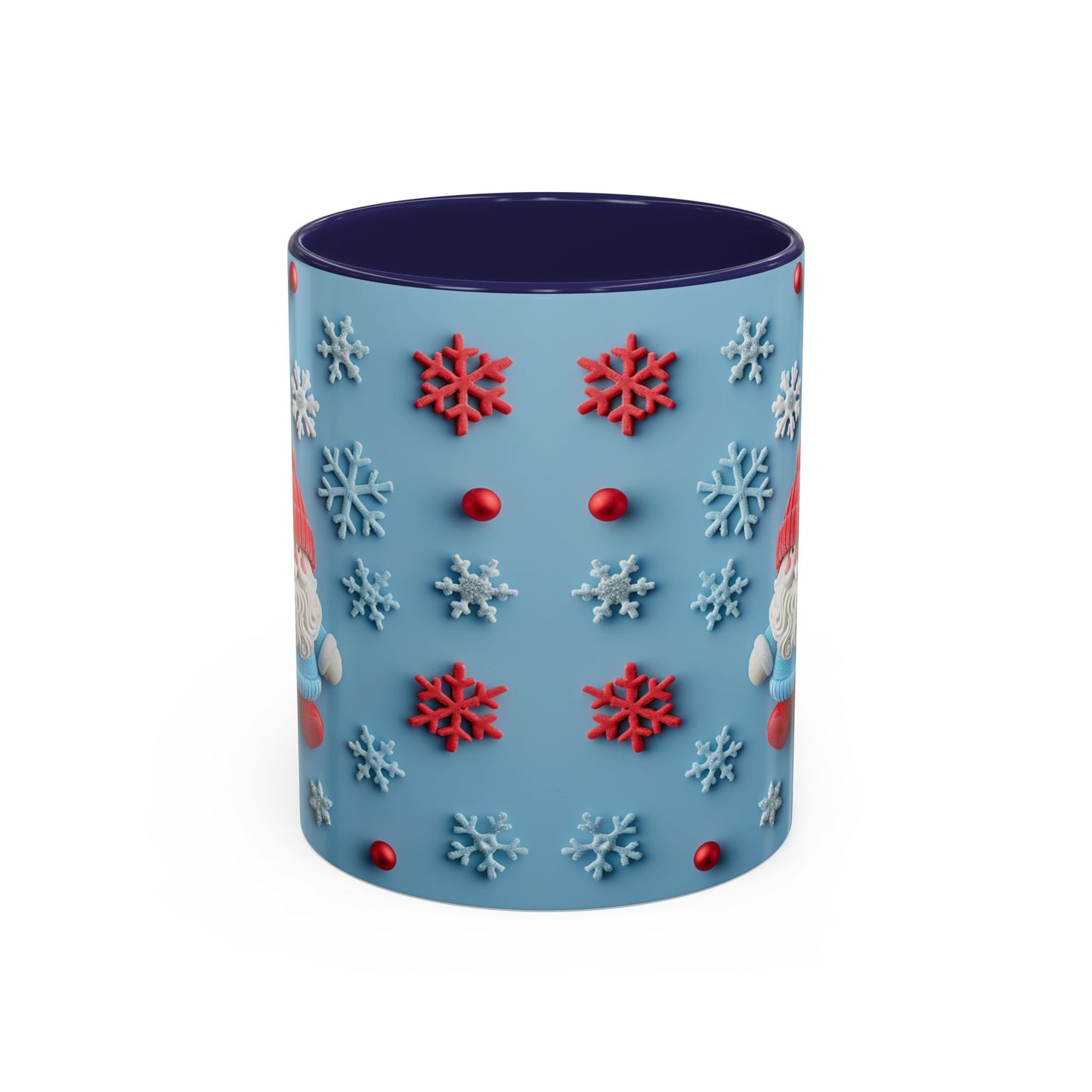 Santa Snowflake Pattern Mug | Accent Coffee Mug