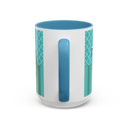 Princess Girl Cartoon Teal Accent Coffee Mug | 11oz 15oz