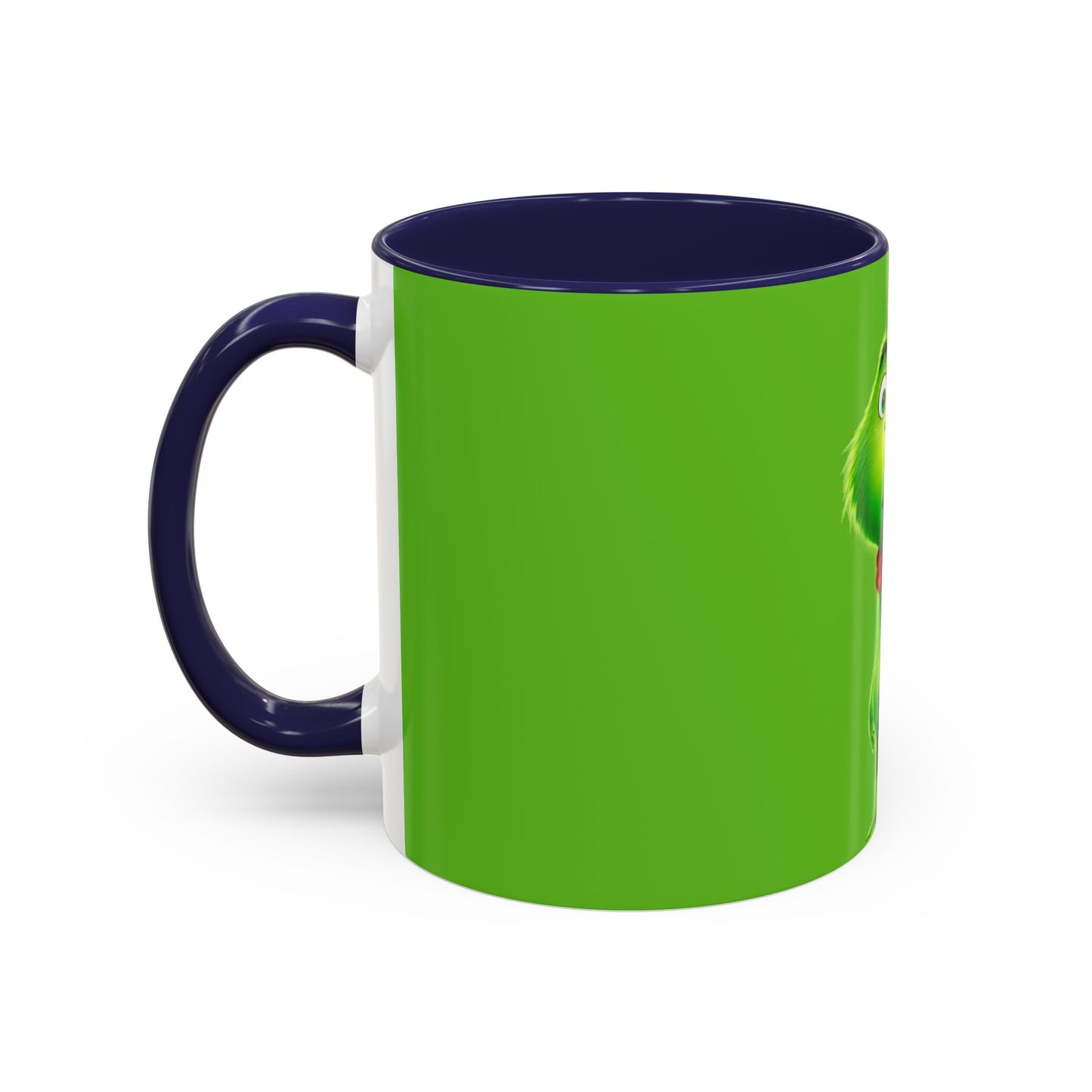 Grinch Character with Poop Present Mug | Accent Coffee Mug