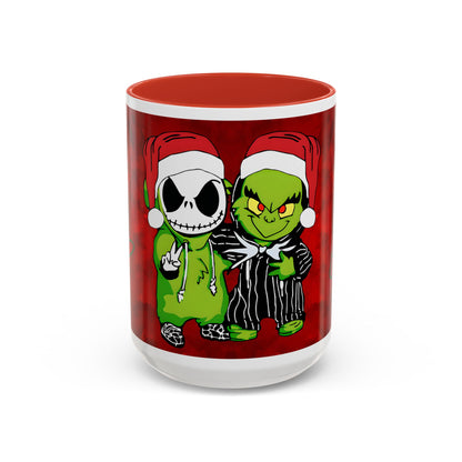 Grinch Jack Skellington Christmas Mug | Accent Coffee Mug