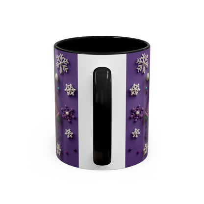 Purple Santa Snowflake Mug | Accent Coffee Mug