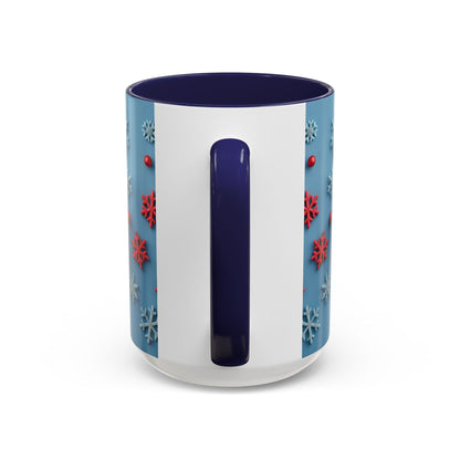 Santa Snowflake Pattern Mug | Accent Coffee Mug
