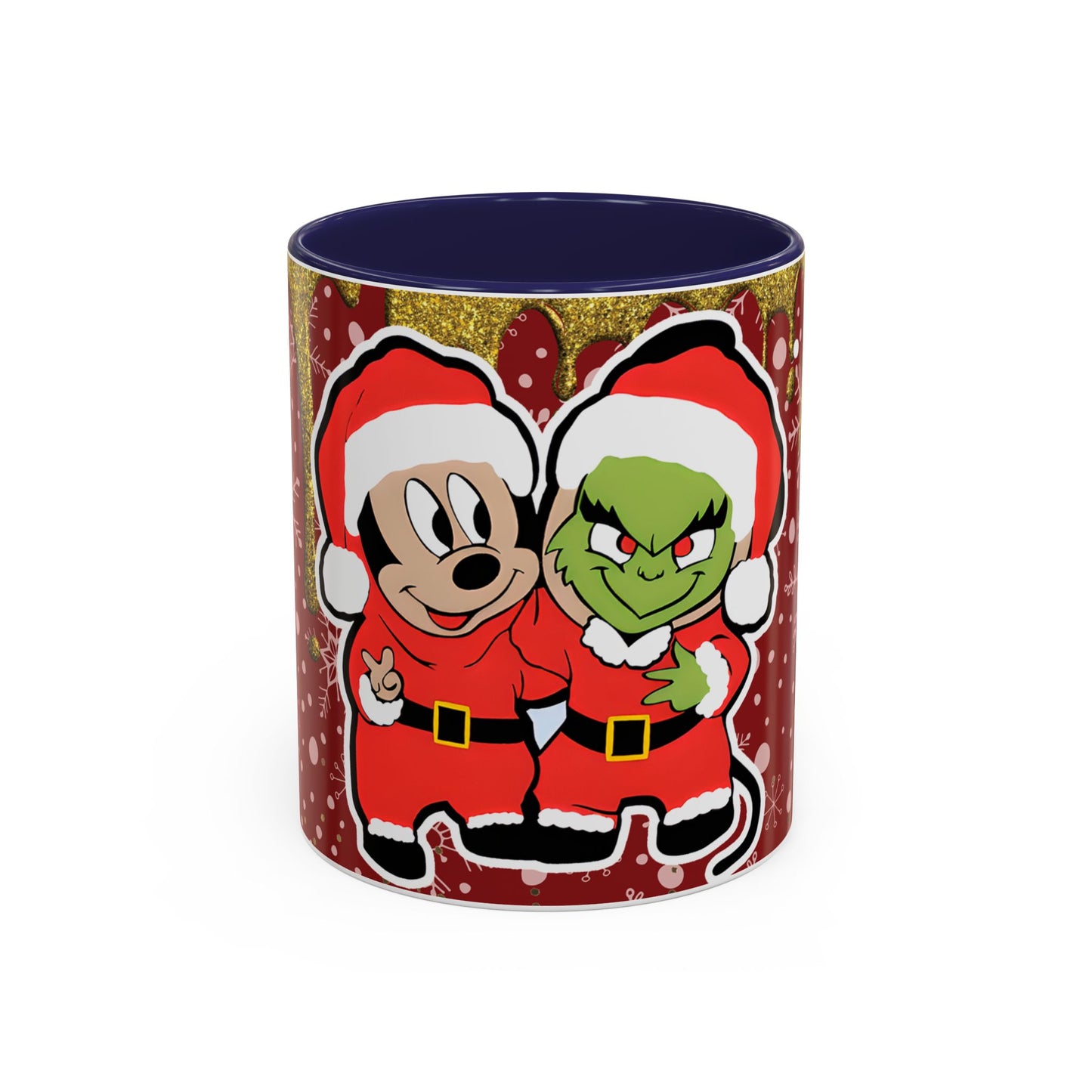 Grinch and Mouse Santa Mug | Accent Coffee Mug 11oz 15oz