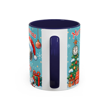 Beagle Chistmas Illustration Mug | Accent Coffee Mug 11oz 15oz