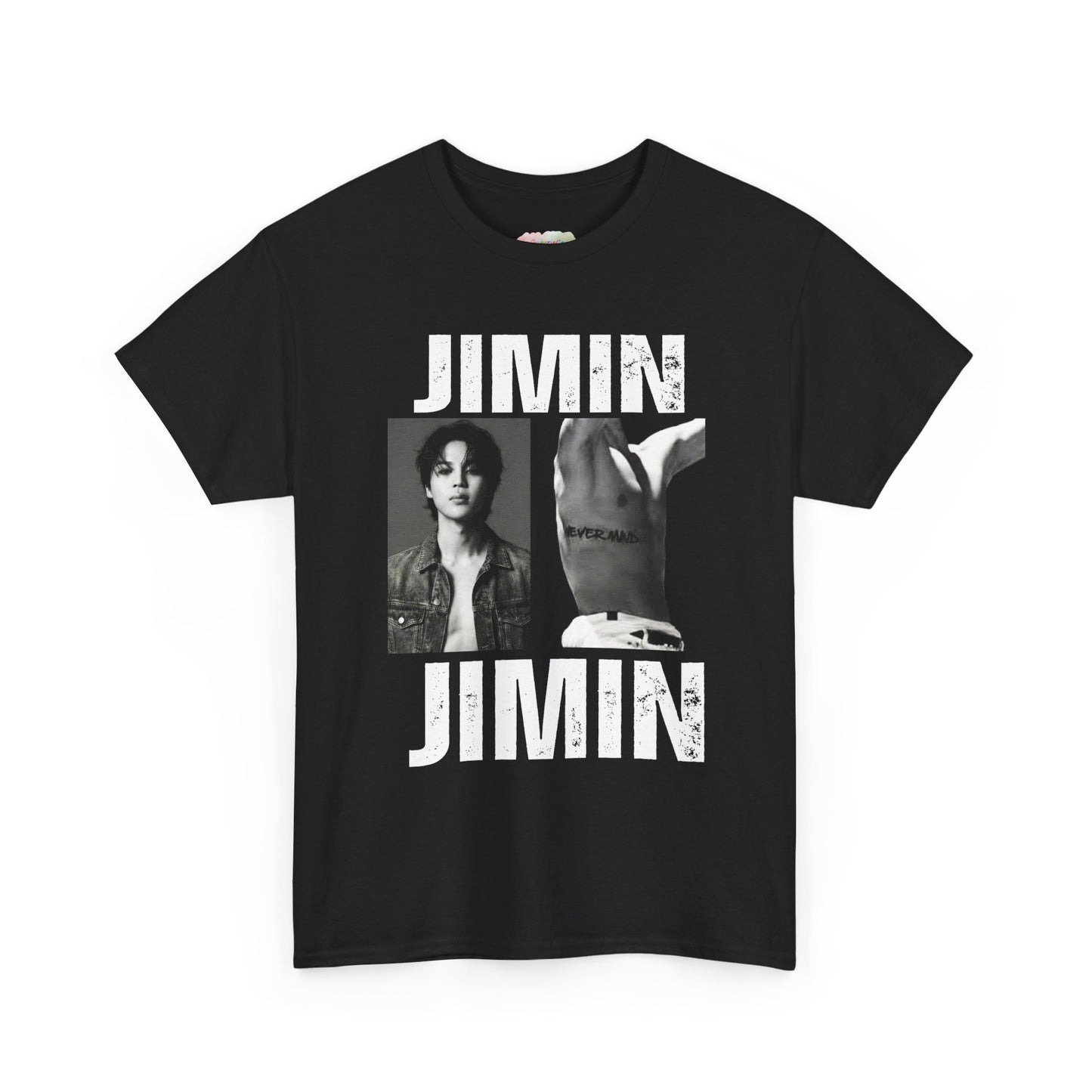 JIMIN Photo Collage Tee | BTS Black Graphic Shirt