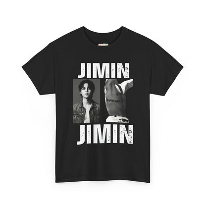 JIMIN Photo Collage Tee | BTS Black Graphic Shirt