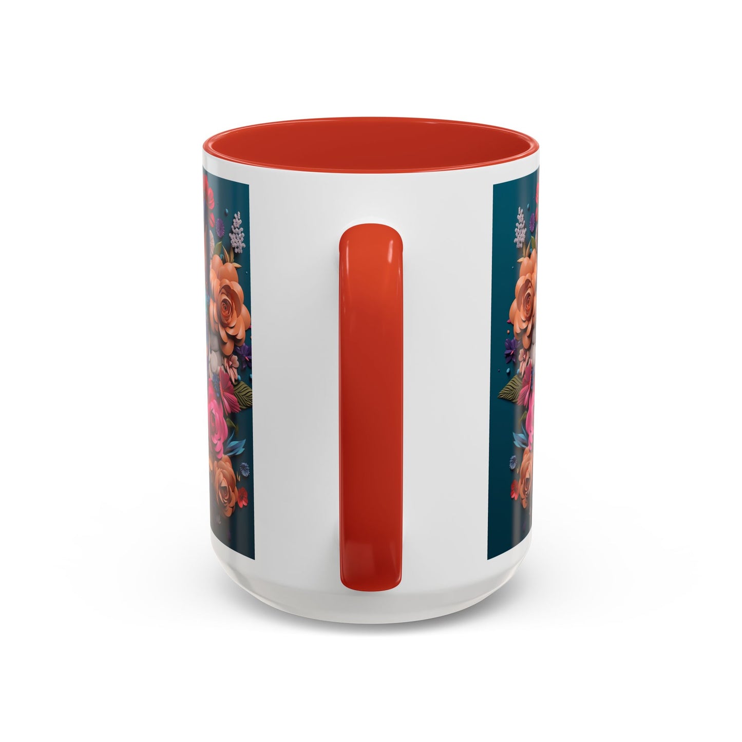 Floral French Bulldog Accent Coffee Mug - Colorful Dog Art 11/15oz