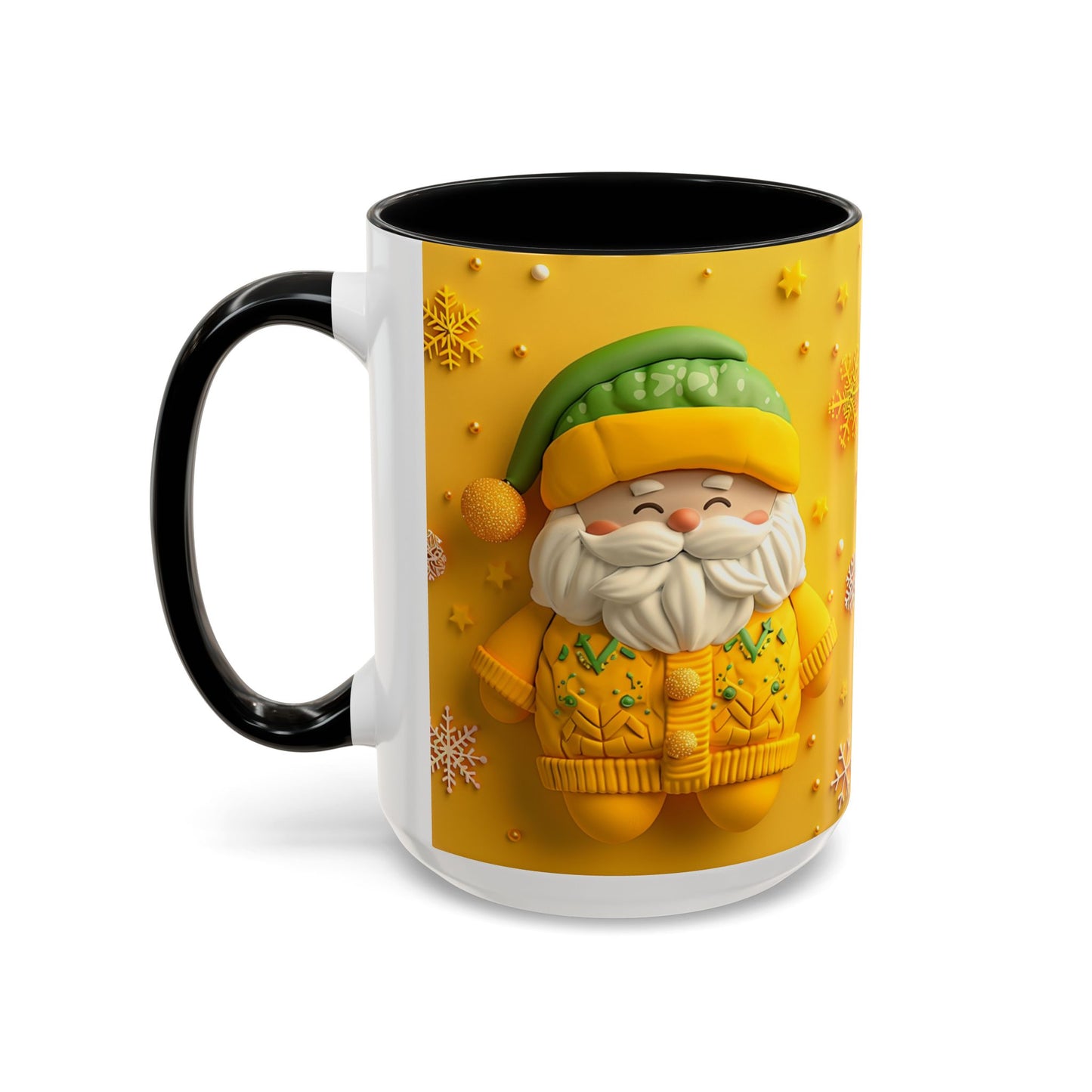 Yellow Sweater Santa Mug | Accent Coffee Mug